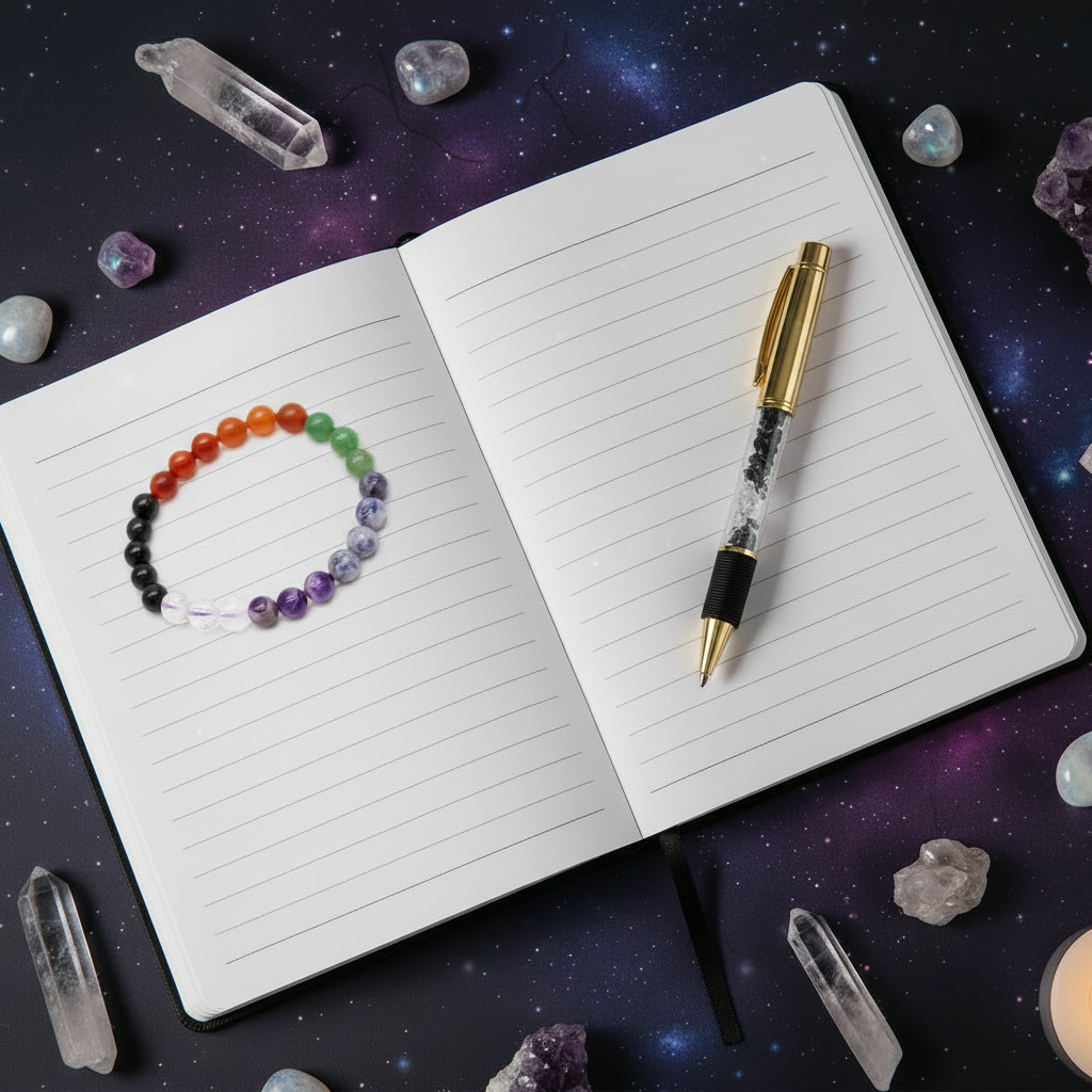Zodiac Journal Gift Set - Journal, Pen & Bracelet
