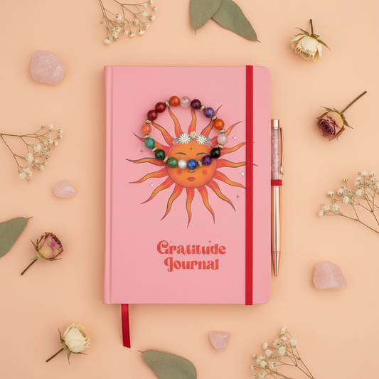 Gratitude Journal Gift Set - Journal, Pen & Bracelet