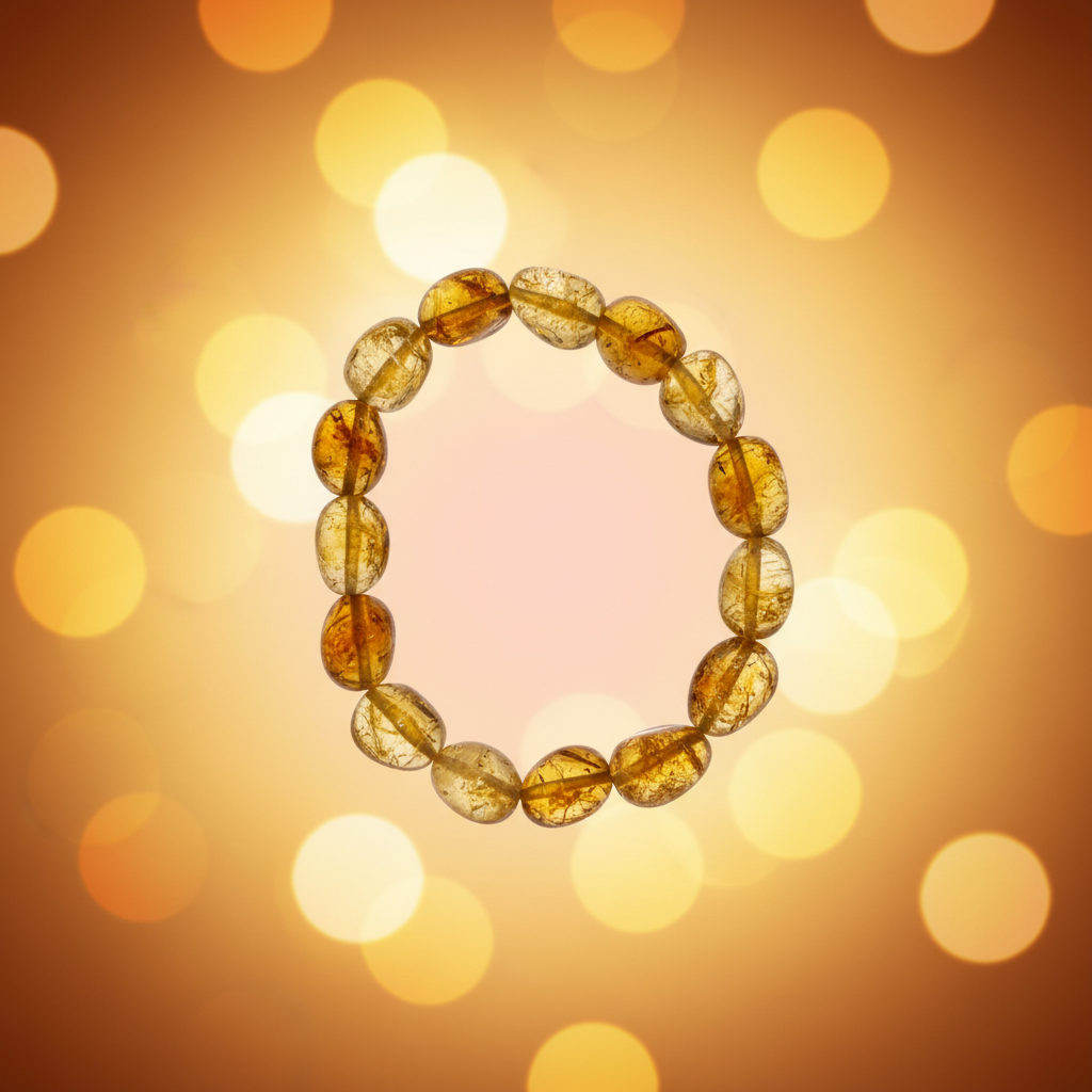 I Am Energised Citrine Crystal Bracelet Affirmation Kit