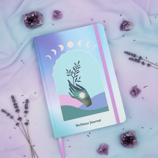 Wellness Journal with Amethyst Crystal Pen
