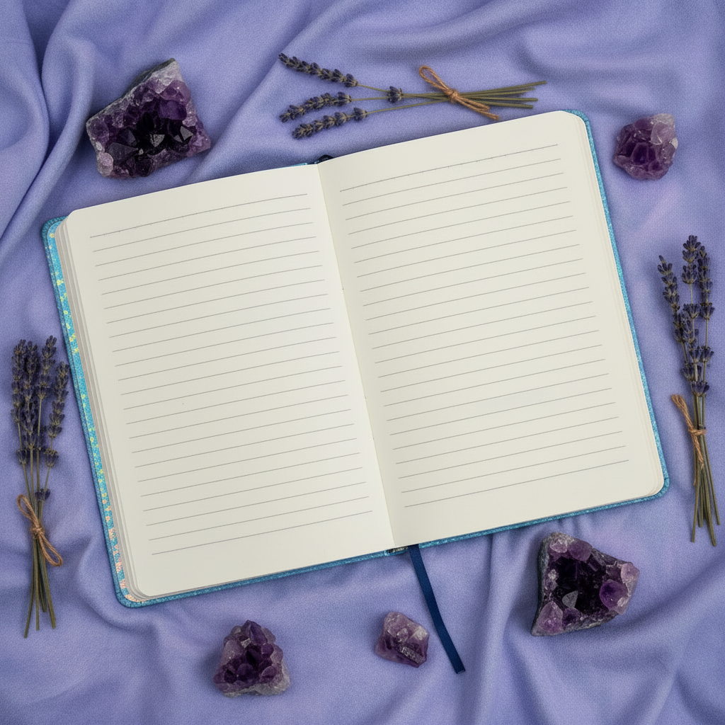 Wellness Journal with Amethyst Crystal Pen