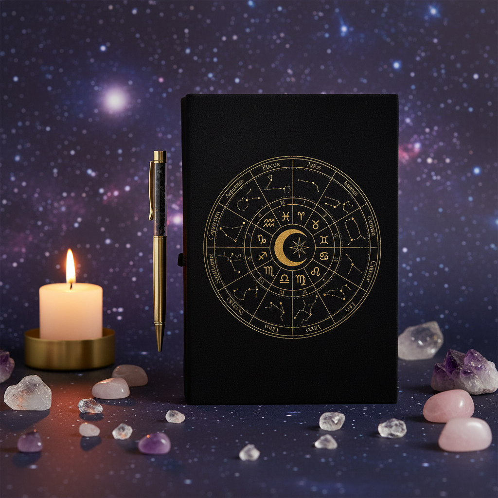 Zodiac Journal with Crystal Pen